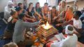 akshiyogashala_s yoga students start course with fire ceremony